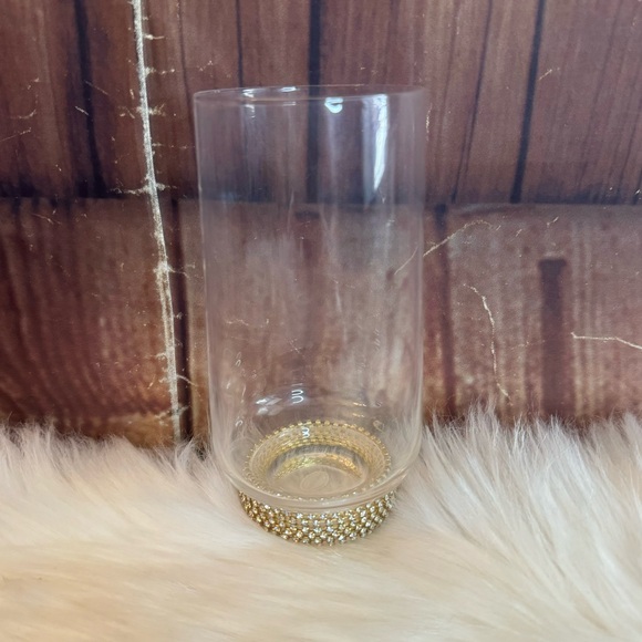 Highball Clear Glass with Rhinestone Design 6 in - Picture 1 of 7